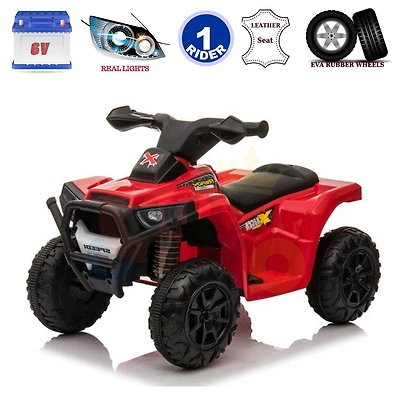 VTT à conducteur porté KidsVip 6V X Edition - Rouge - Édition anglaise