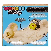 Wonder Factory Never Dry Sand Construction Trucks  - Light Brown + Dump Truck