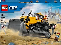 LEGO City Le Bulldozer Jaune, Ensemble à Construire sur le Thème du Chantier de Construction, Ensemble de Jeu pour les 8 Ans et Plus 60466