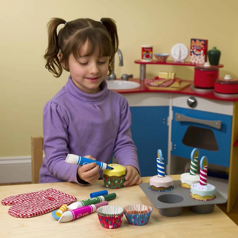 Melissa and Doug - Set de cupcakes en bois