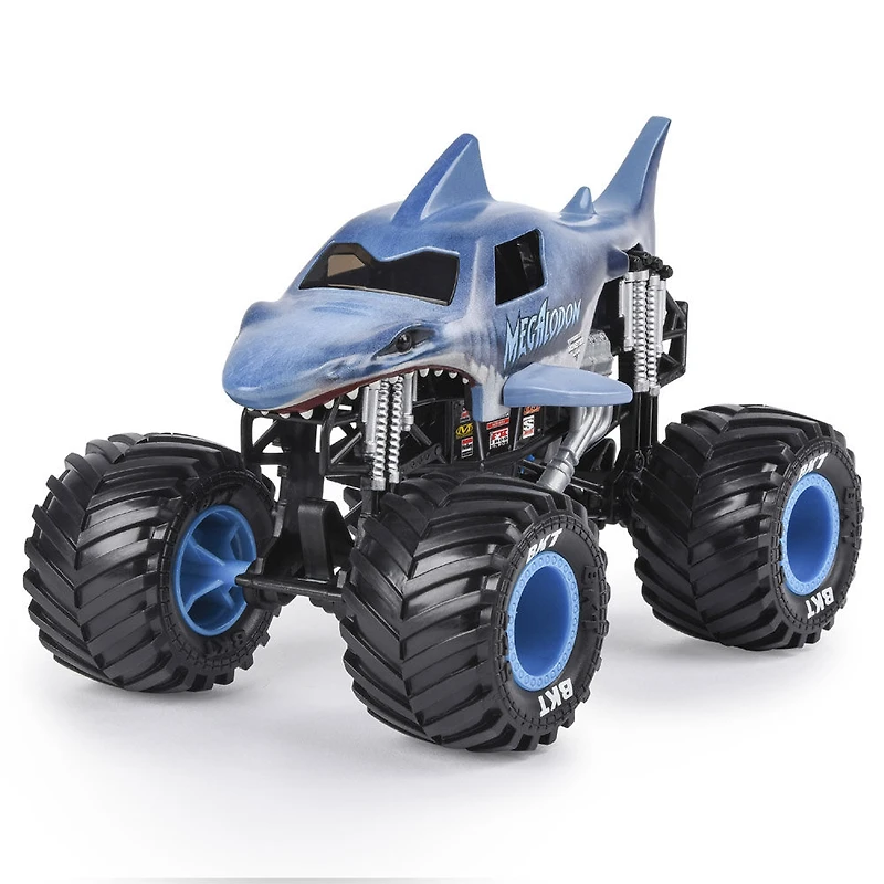 Monster Jam, Monster truck Megalodon officiel, véhicule en métal moulé, échelle 1:24