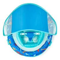 Swimways, Bouée gonflable et pare-soleil Infant Spring Float, pour bébés de 3 à 9 mois, requins