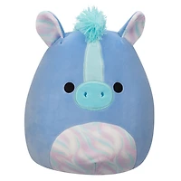 Squishmallows 12" - Hippocampe bleu Romano avec ventre irisé
