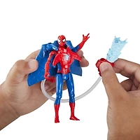 Marvel Spider-Man Aqua Web Warriors 4-Inch Spider-Man Action Figure with Refillable Water Gear Accessory