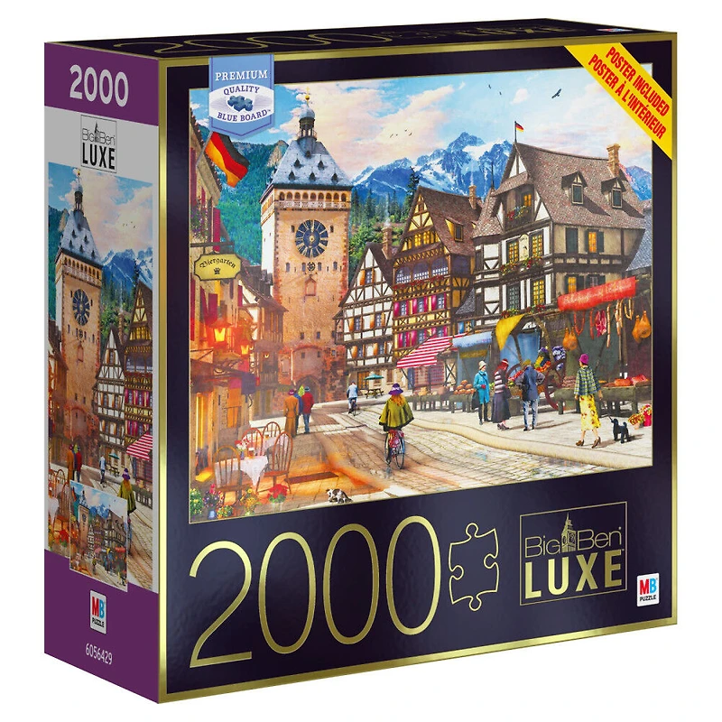 Big Ben Luxe, Puzzle pour adultes de 2 000 pièces, Une place du marché en Allemagne
