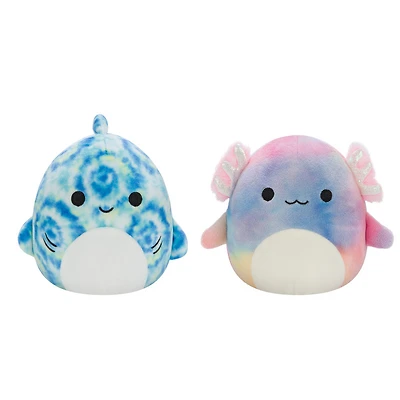 Flip-a-mallows 5" - Requin Bleu et Axolotl Tie-Dye