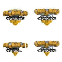 Beyblade Burst QuadDrive, Pack de 2 toupies de compétition Magma Roktavor R7 et Gilded Balderov B7