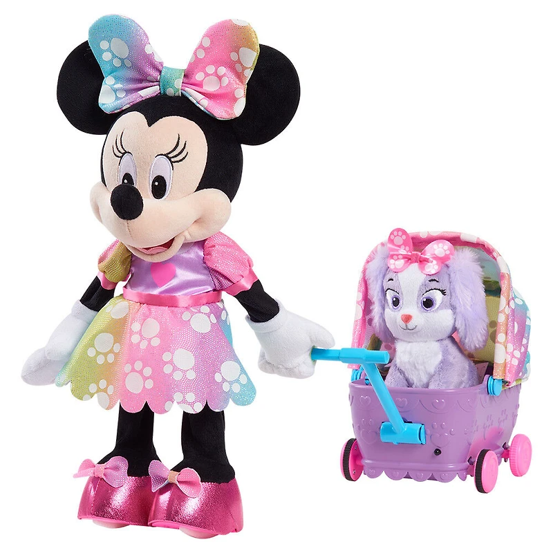 Peluche Sons et Lumières Disney Junior Minnie Mouse Waggin' Wagon - Édition anglaise