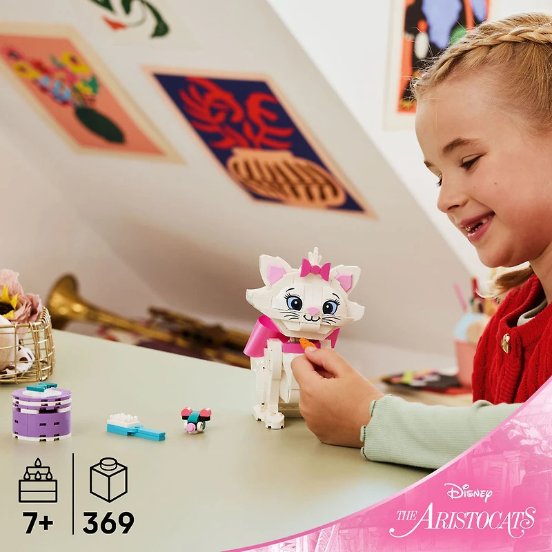 LEGO Disney Les Aristochats L'Adorable Marie, Ensemble de Construction d'Animaux pour les Enfants et les Amateurs de Chats 43286