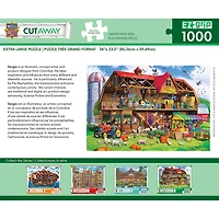 1000PC EZgrip Cut-Away "Family Barn" De Plus Grandes Pièces 1000 Pièces Casse-Tête