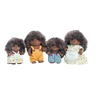 Calico Critters Pickleweeds Hedgehog Family, Lot de 4 figurines de poupée à collectionner