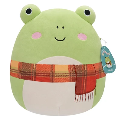Squishmallows Stackables 12" - Wendy Grenouille verte avec écharpe à carreaux