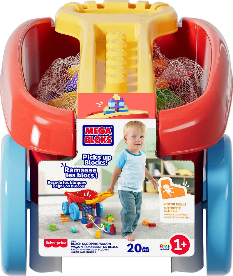 MEGA BLOKS-Wagon Ramasseur de Blocs First Builders