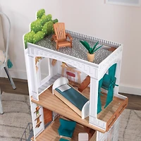 KidKraft Maison de poupées en bois Rowan avec terrasse et 13 accessoires