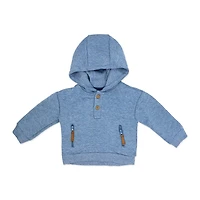 Baby Mode Ensemble jogging matelassé à capuche 2 pièces : bleu