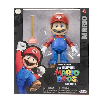 The Super Mario Bros. Movie - 5" Figure Series - Mario Figure with Plunger Accessory