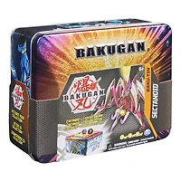 Bakugan Baku-Tin, Sectanoid, Premium Collector's Storage Tin with Mystery Bakugan, Trading Cards