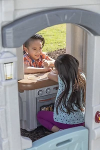 Step2 Enchanting Adventures 2-Story Playhouse and Slide - Gray