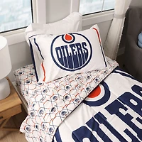 Ensemble de literie simple 4 pièces LNH- Oilers de Edmonton