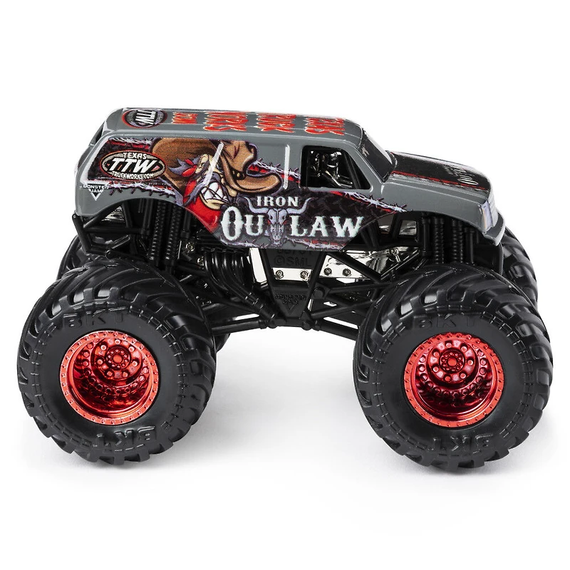 Monster Jam, Official Iron Outlaw Monster Truck, Die-Cast Vehicle, Arena Favorites Series, 1:64 Scale