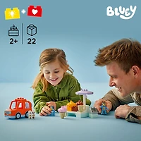 LEGO DUPLO La Visite au Comptoir de Crème Glacée avec Bluey, Jouet pour Tout-Petits, Ensemble de Véhicule 10458