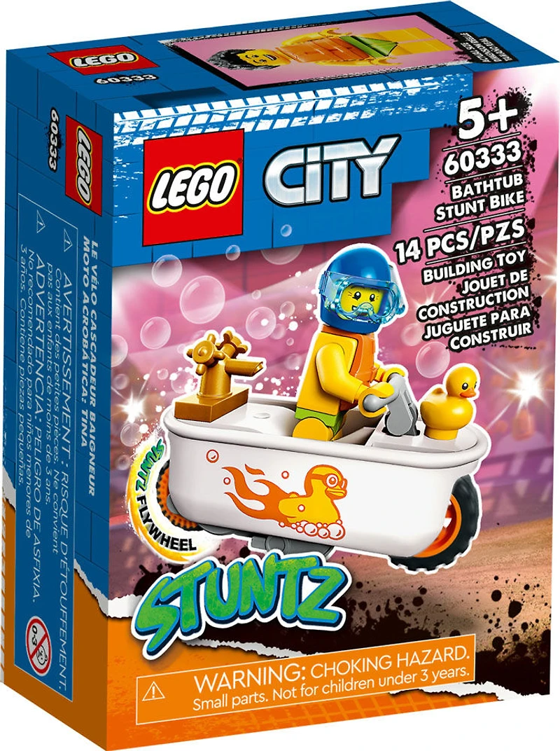 LEGO City Bathtub Stunt Bike 60333 Building Kit (14 Pieces)