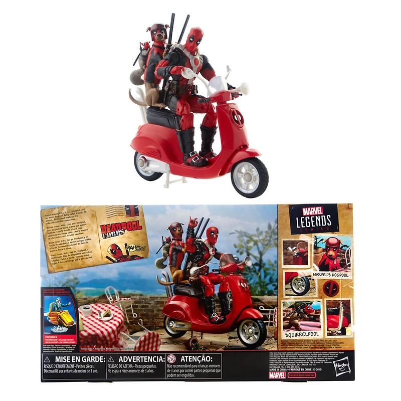 Marvel Legends Series Deadpool CORPS, figurines articulées et véhicule de collection à l'échelle 15 cm inspirés des bandes dessinées Marvel