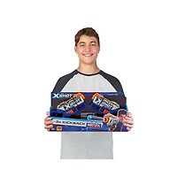 Deux Lanceurs de fléchettes en mousse X-Shot Excel Double Kickback Édition royale (8 fléchettes) par ZURU