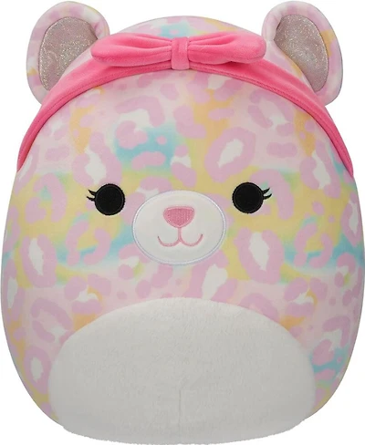 Squishmallows 12" - Michaela the Pink Rainbow Leopard with Pink Headband