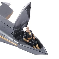 DC Comics, Vaisseau Hawk Cruiser Patrol, comprend des figurines articulées Black Adam et Hawkman, plus de 40 cm de large, Première Édition