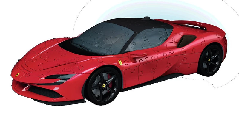 Ravensburger Puzzle 3D 11576 - Ferrari SF90 Stradale - La super voiture de sport avec le logo emblématique du cheval cabré en tant que modèle de puzzle 3D