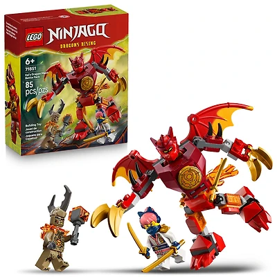 LEGO NINJAGO Ensemble de Combat : Rrobot Dragon de Kai, Jouet Robot, Ensemble de Jeu avec 3 Figurines 71851
