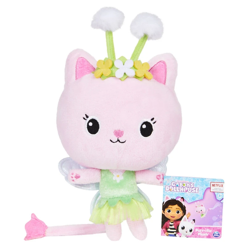 DreamWorks Gabby's Dollhouse, 7-inch Kitty Fairy Purr-ific Plush Toy
