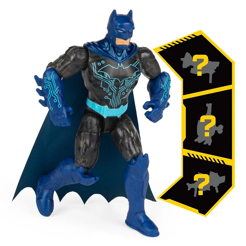Figurine articulée Batman Bat-Tech de 10 cm avec 3 accessoires mystère