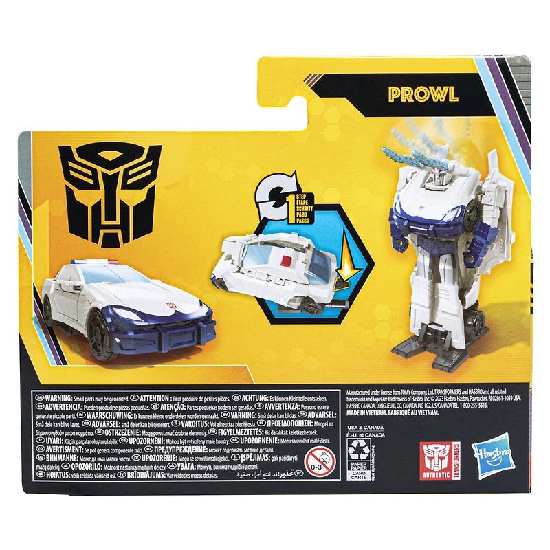 Transformers Buzzworthy Bumblebe, figurine Prowl Changer 1 étape de 10,5 cm - Notre exclusivité