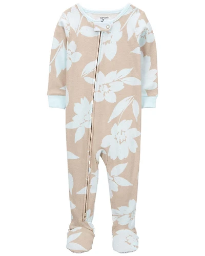 Carter's Floral Print Sleep and Play Pajamas Taupe 4T