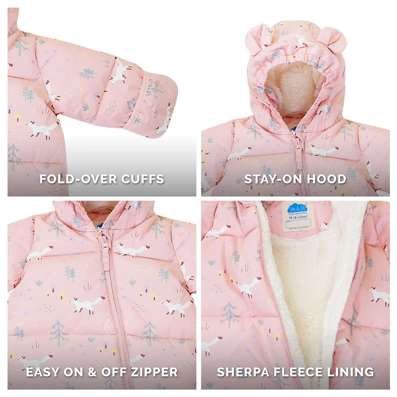 Baby Snowsuit | Pink Forest