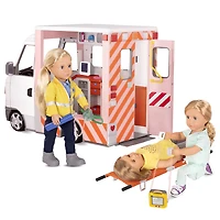 Ensemble Véhicule électronique pour poupée 46 cm, Rescue Ambulance, Our Generation