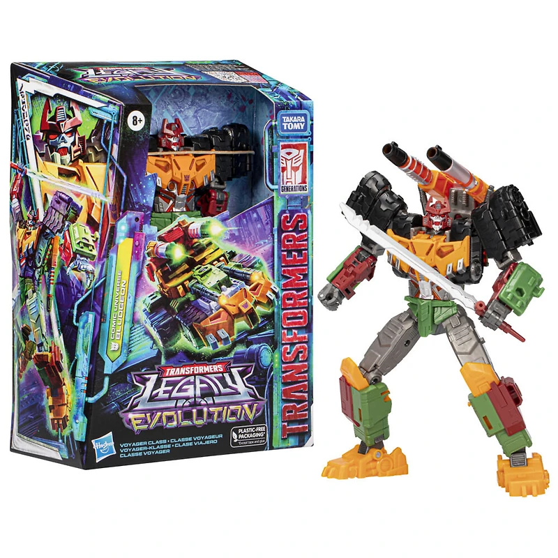 Transformers Generations Legacy Evolution, figurine Comic Universe Bludgeon classe Voyageur de 17,5 cm, pour filles et garçons à partir de 8 ans