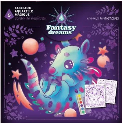 Aquarelle Magique Animaux Fantastiques - French Text