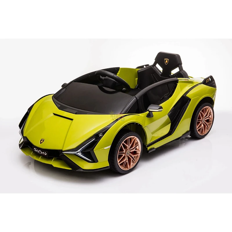 KidsVip 12V Enfants et Tout-Petits 4x4 Lamborghini Sian Edition Voiture Eléctrique avec Commande à Distance - Vert - Édition anglaise