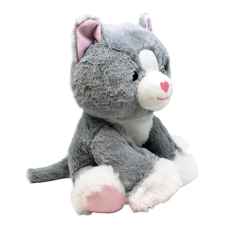 Plushies by Baby Mode Plush Grey Cat Toy- 11"