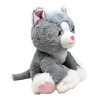 Plushies by Baby Mode Plush Grey Cat Toy- 11"