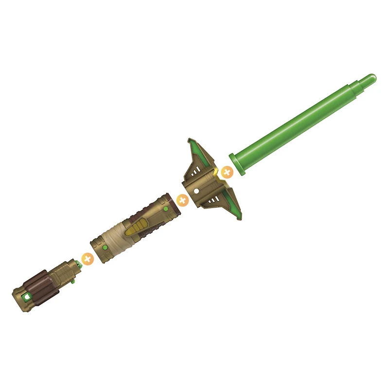 Star Wars Lightsaber Forge, Sabre laser de Yoda à lame verte extensible, jouet de déguisement personnalisable
