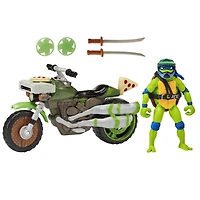 Les Tortues Ninja Mutantes: Mutant Mayhem Ninja Kick Cycle avec la figurine exclusive Leonardo