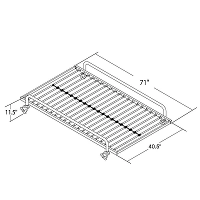 DHP - Lit gigogne pour banquette-lit, Blanc
