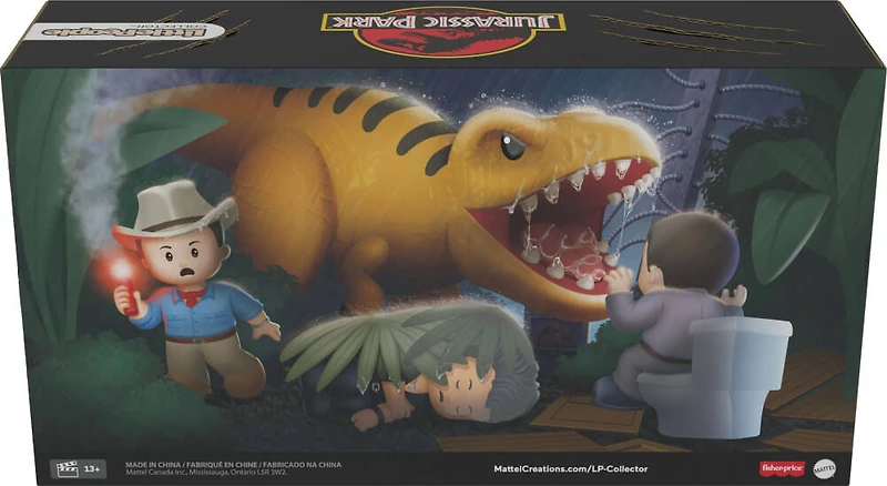 Coffret LittlePeople Collector du film Le parc jurassique en édition spéciale avec dinosaure pour les adultes et les fans