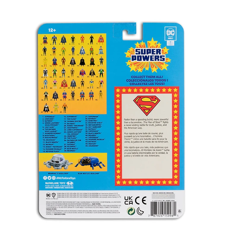 Figurine DC Super Powers 4.5 pouces - Superman (Classique)