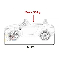 KIDSVIP Mercedes Benz 12V SL63 Licensed 4X4 Ride-On Car For Kids w/ RC - White