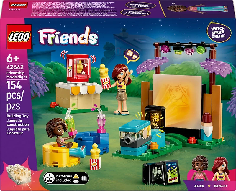 LEGO Friends La Soirée Cinéma de l'Amitié, Ensemble de Construction de Jouets de Simulation, Ensemble de Jeu de Rôle 42642